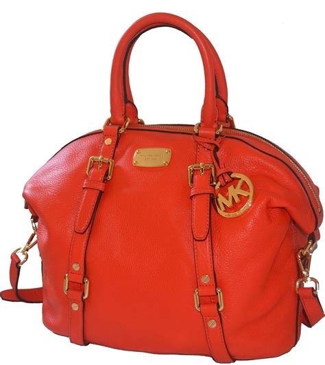 michael kors bedford medium leather satchel in mandarin|MICHAEL KORS BEDFORD MANDARIN RED .